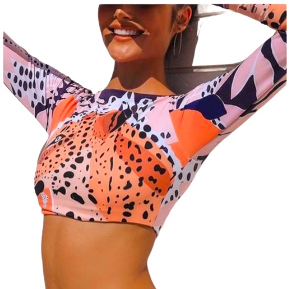 New! Long sleeve wildcat printed  bikini - Picture 3 of 12